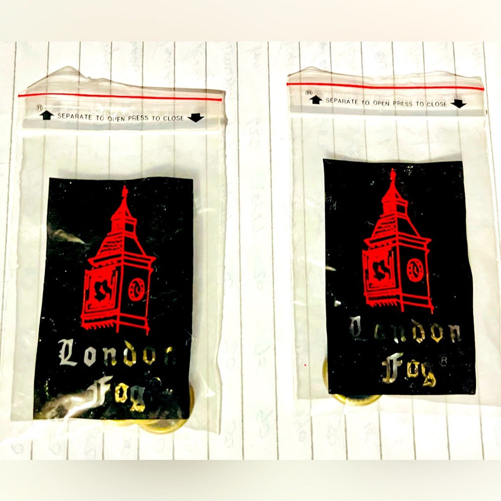 NEW… Vintage London Fog Replacement Metal Buttons, New in Package, Two [2] Packs